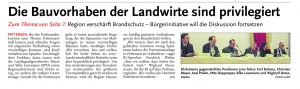 HAZ LN 06.12.2010 DIE BAUVORHABEN DER LANDWIRTE SIND PRIVILIGIERT